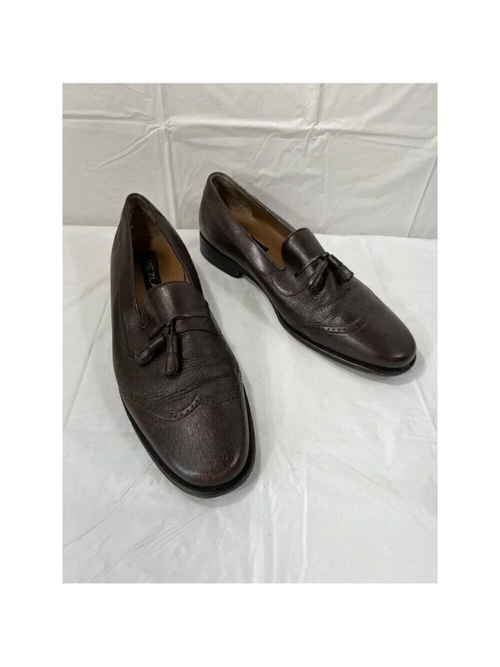 Mezlan Nicholas Tassel Loafers Brown Leather Nicholas Men's 11 M spain